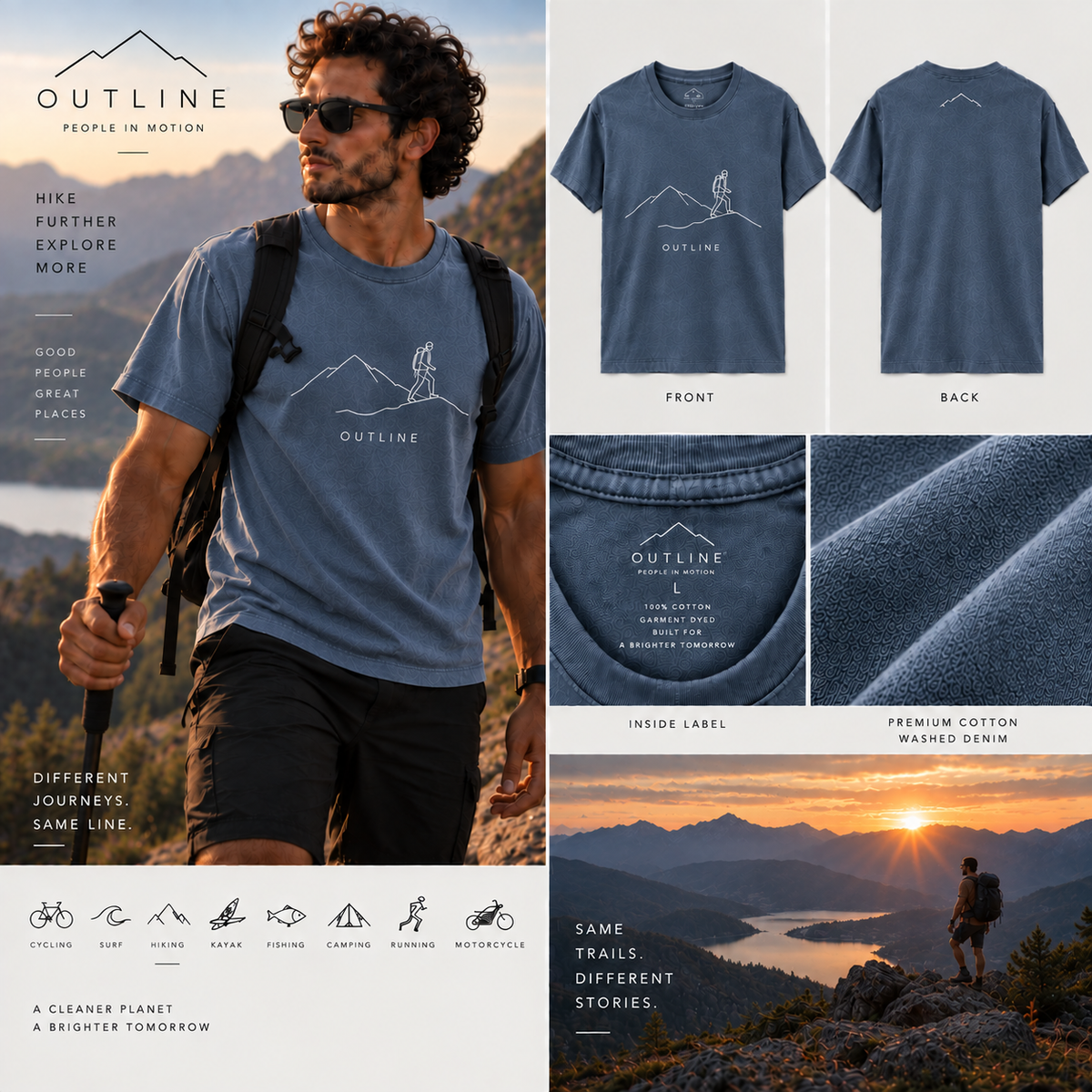 OUTLINE - People in Motion - T-Shirt