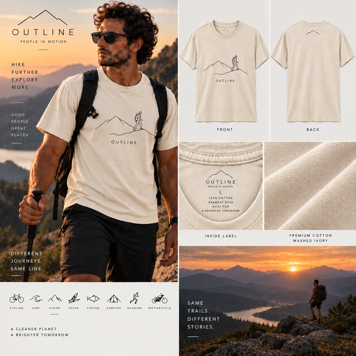 OUTLINE - People in Motion - T-Shirt