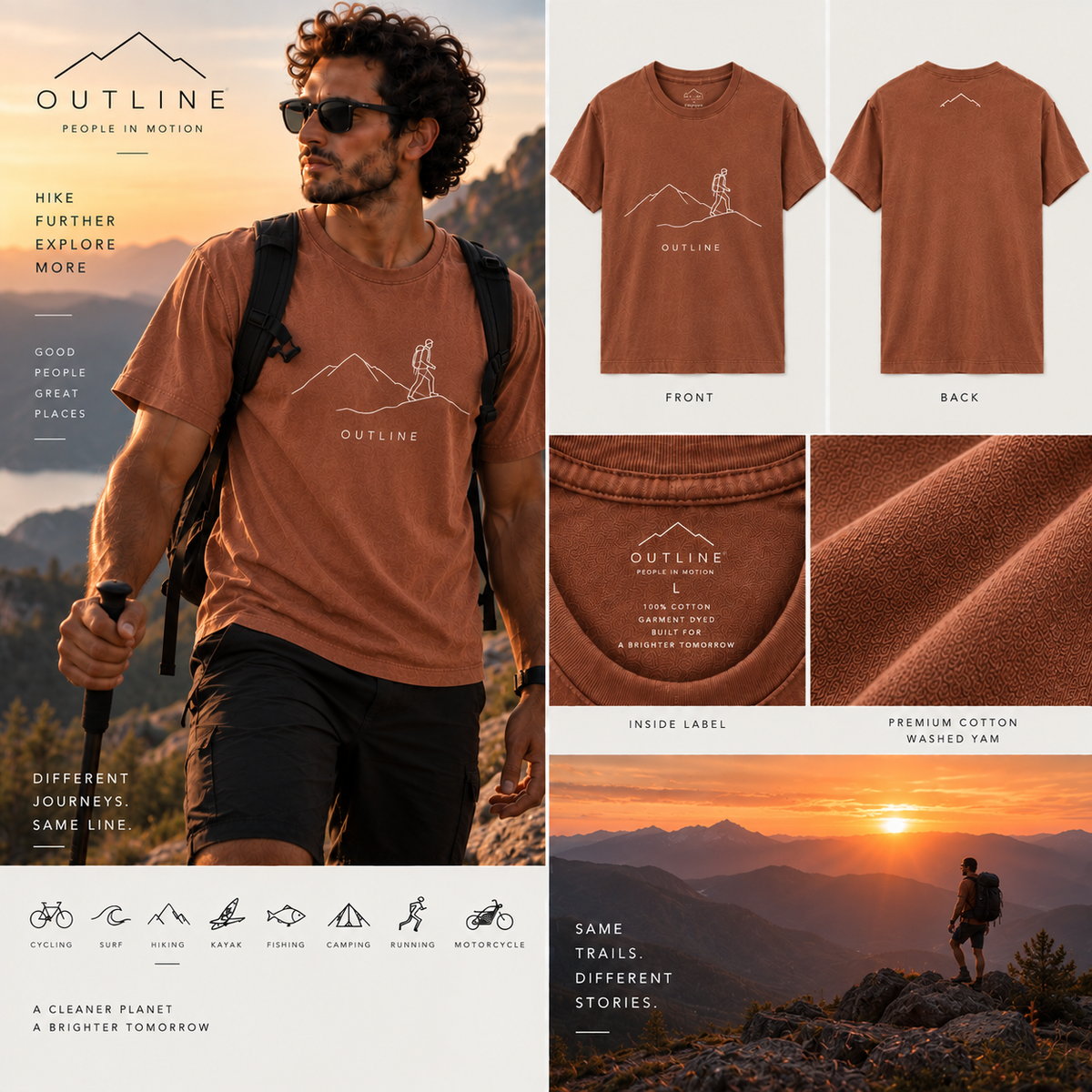 OUTLINE - People in Motion - T-Shirt