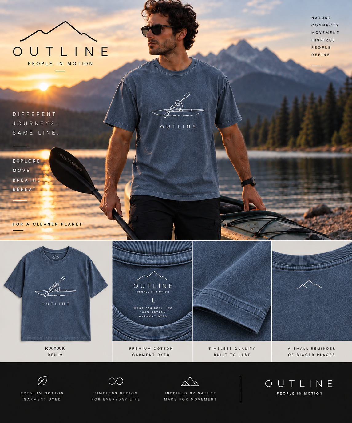 OUTLINE - People in Motion - T-Shirt