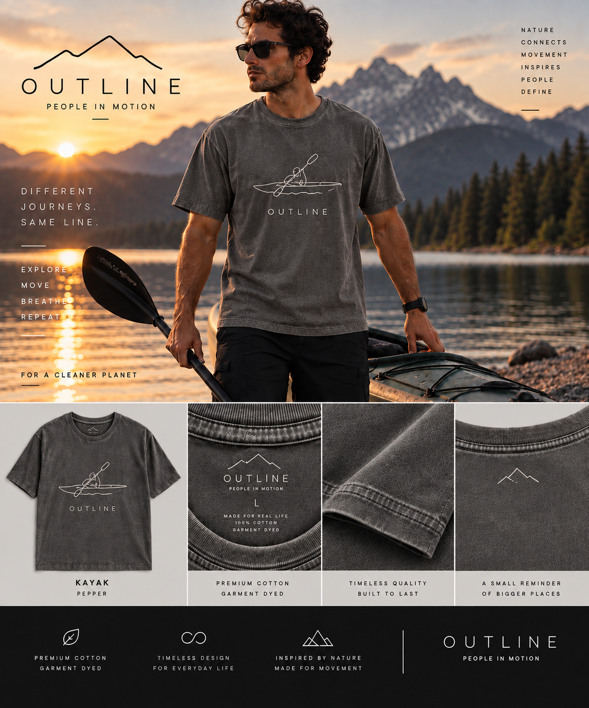 OUTLINE - People in Motion - T-Shirt