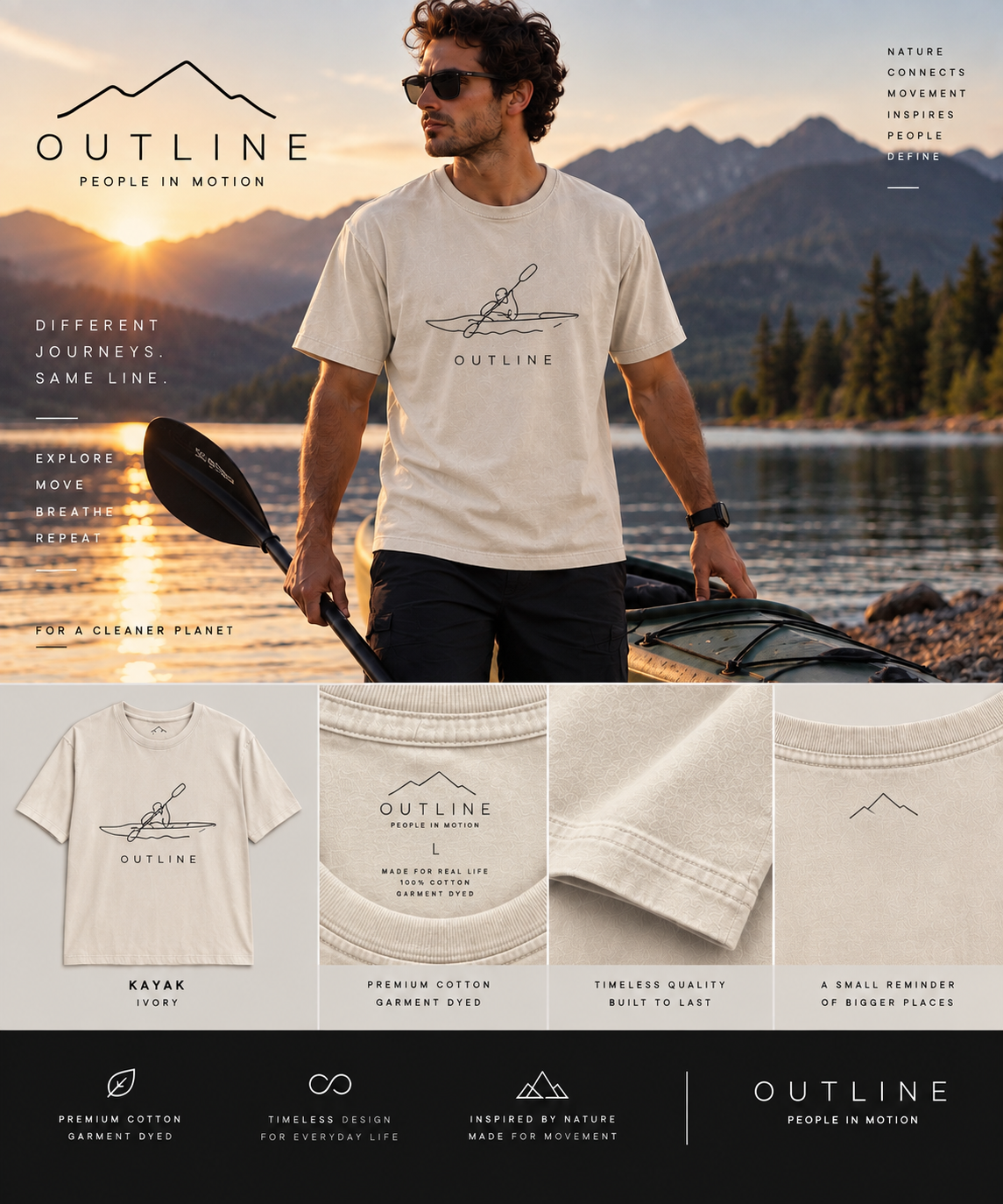 OUTLINE - People in Motion - T-Shirt