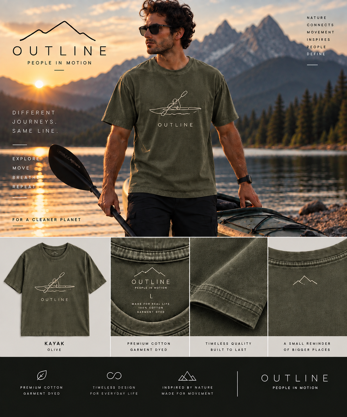 OUTLINE - People in Motion - T-Shirt