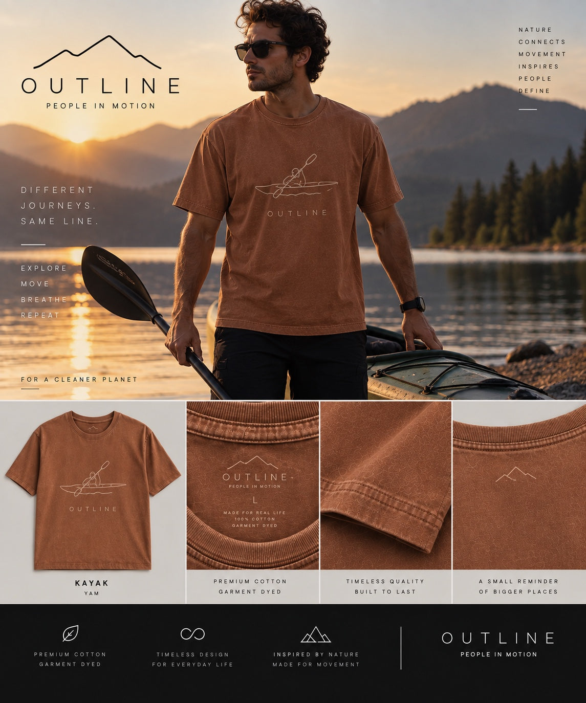 OUTLINE - People in Motion - T-Shirt