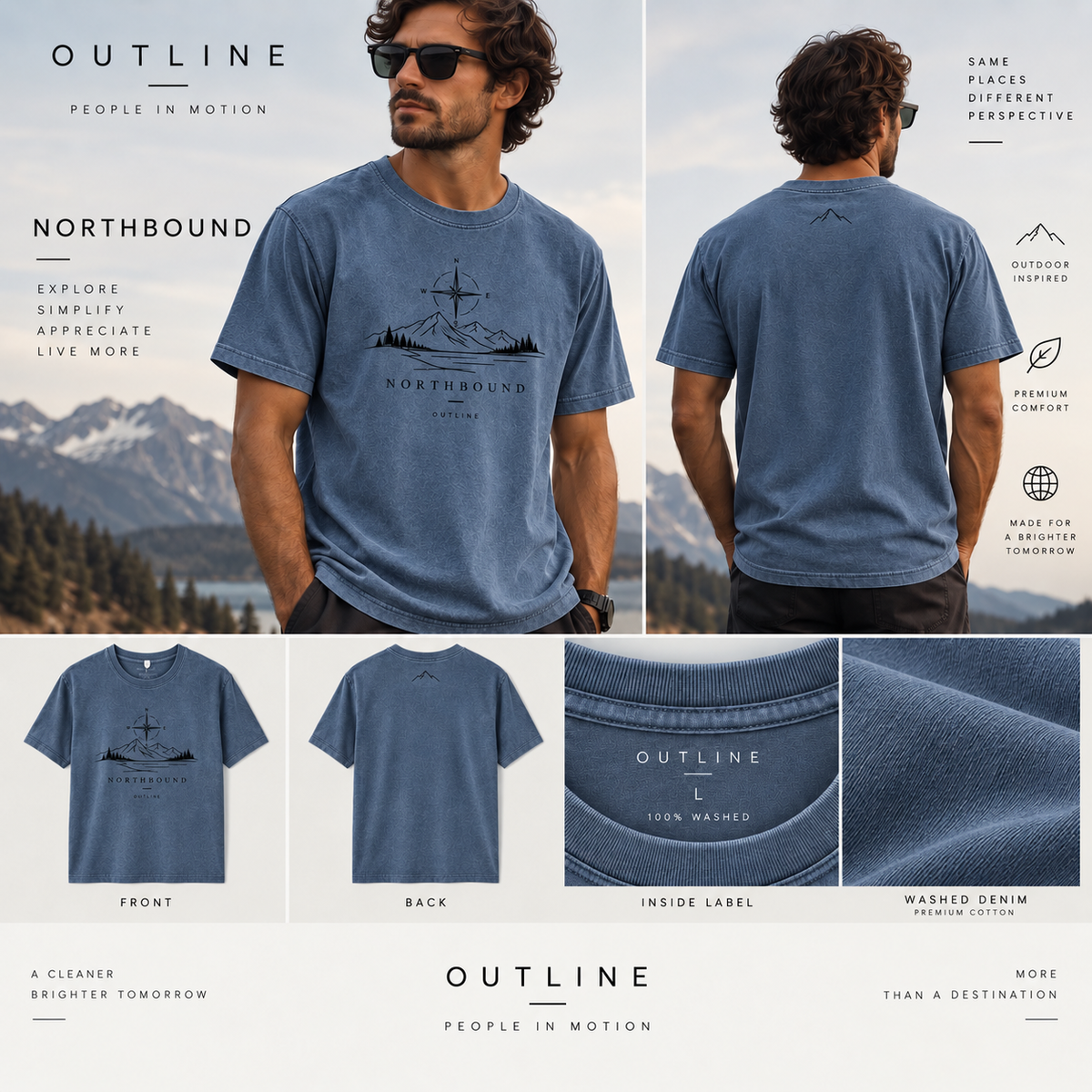 OUTLINE - People in Motion - T-Shirt
