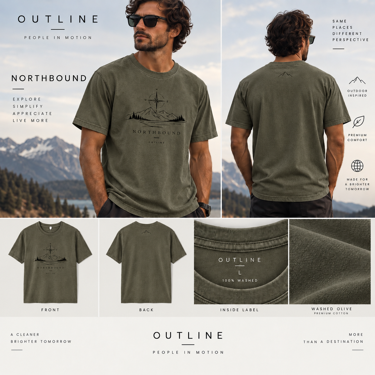 OUTLINE - People in Motion - T-Shirt