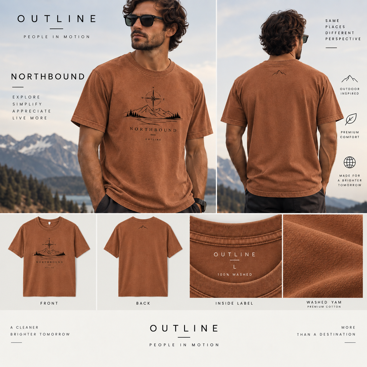OUTLINE - People in Motion - T-Shirt