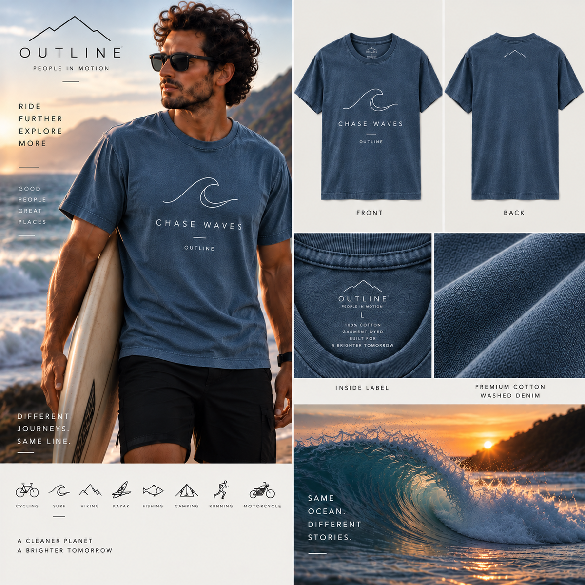 OUTLINE - People in Motion - T-Shirt