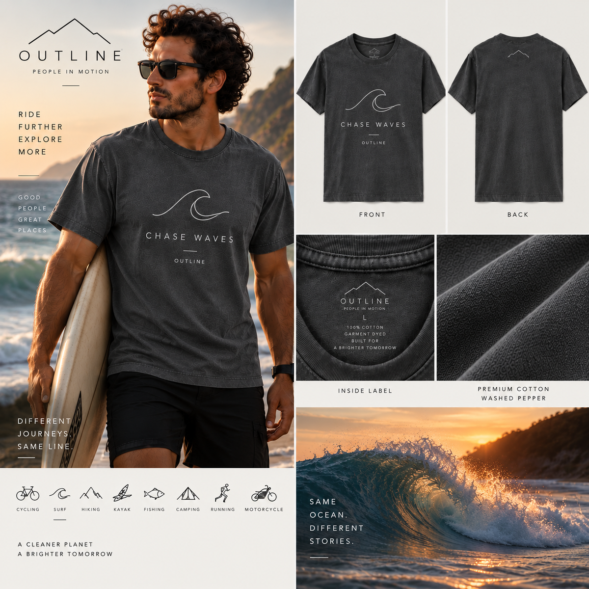 OUTLINE - People in Motion - T-Shirt