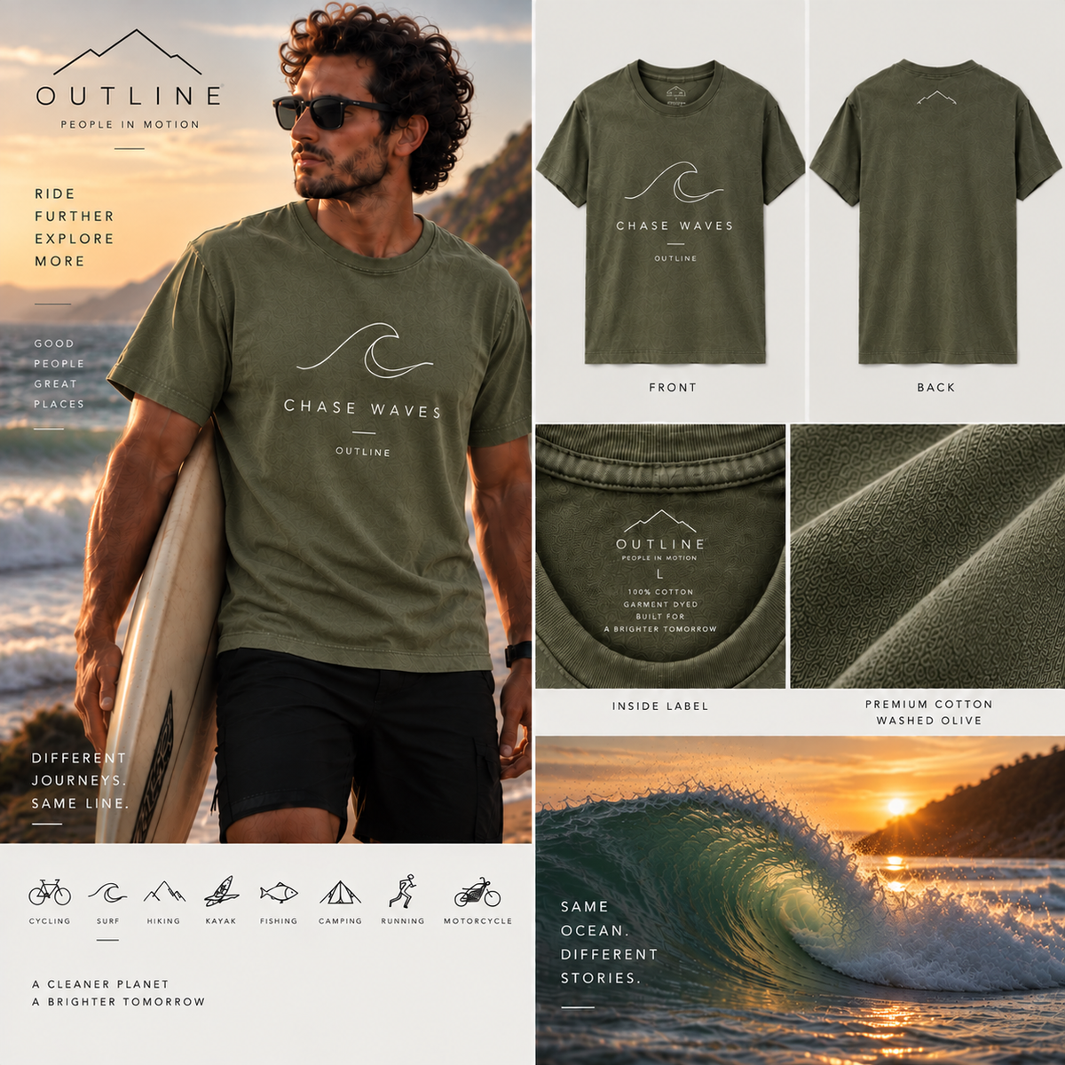 OUTLINE - People in Motion - T-Shirt